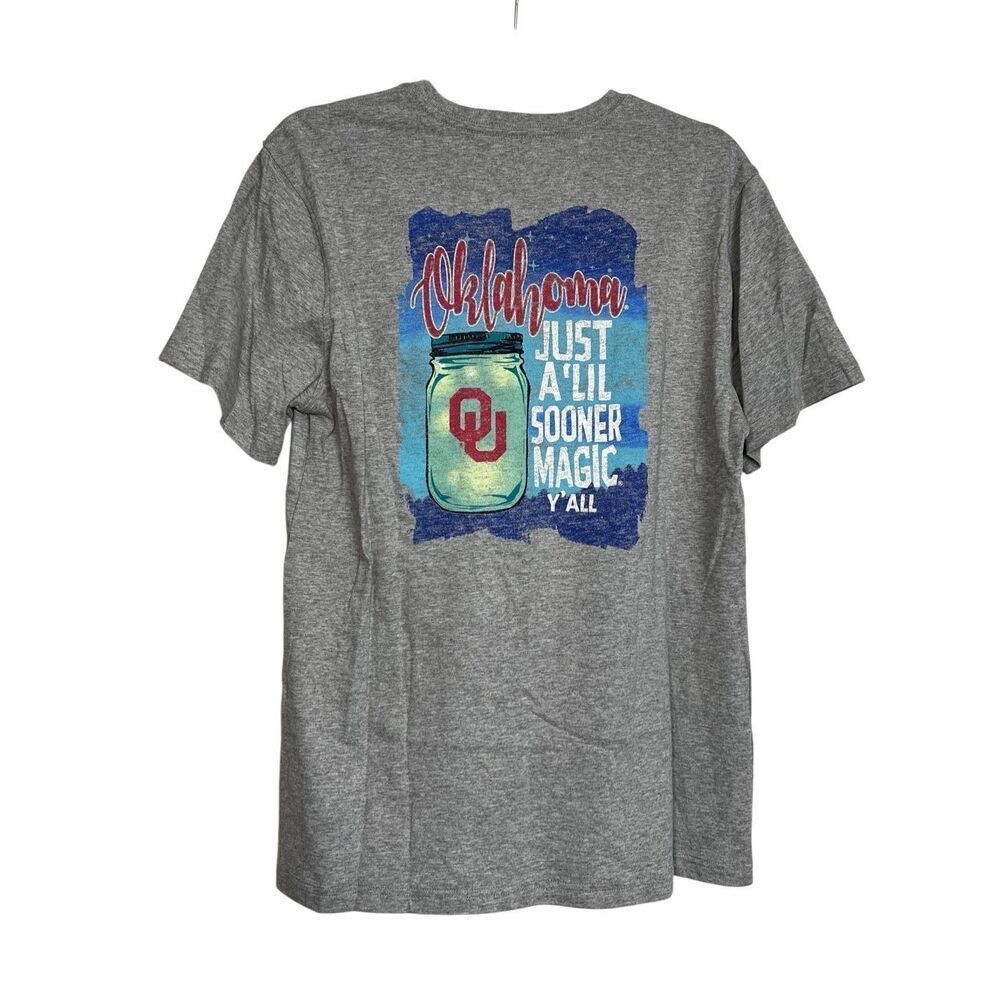 Top of the World T-Shirt Womens Medium Oxford‎ Heather Oklahoma Sooners NWT